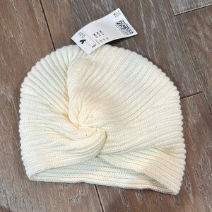 H&M Kids Cream Ribbed Hat